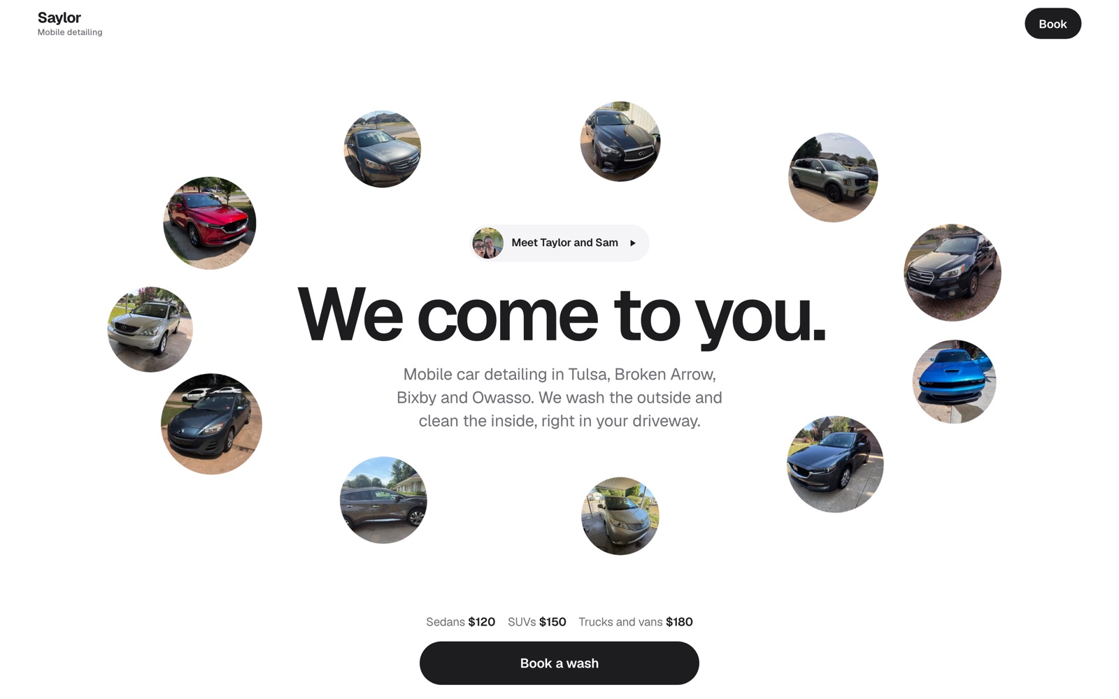 Saylor Mobile Detailing homepage